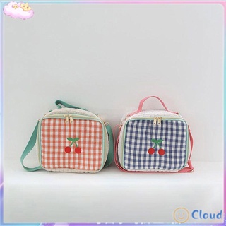 nube nueva flor de cerezo portátil bolso de almacenamiento bolsa de viaje lindo cuadros retro bordado/multicolor