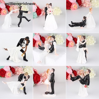 [milliongridnew] estatuilla de resina sintética de 12 estilos de moda para novia y habitación, decoración para tartas de boda