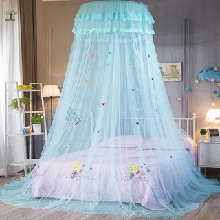 canopy colgado domo encaje mosquitera princesa redonda mosquiteras cortina para ropa de cama (1)