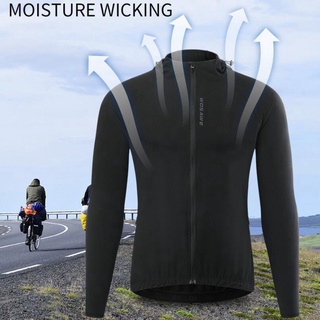 Chaqueta reflectante para correr ciclismo a prueba de viento con capucha rompevientos suave (5)