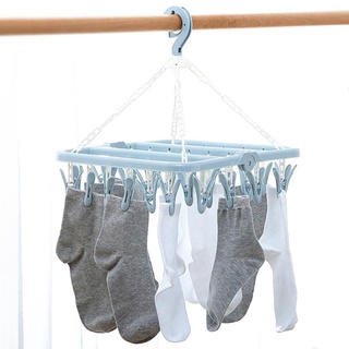 Plastic Folding Clothes Hanger Underwear Hooks for Socks Bras Baby Clothes