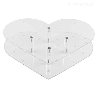 Ho 29 agujeros acrílico transparente en forma de corazón piruleta soporte de exhibición de tarta postre soporte de almacenamiento de boda fiesta de cumpleaños suministros