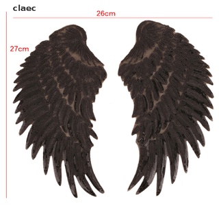 [claec] 1 par de ropa alas lentejuelas motivo apliques bordado hierro en parches pegatina [claec] (9)