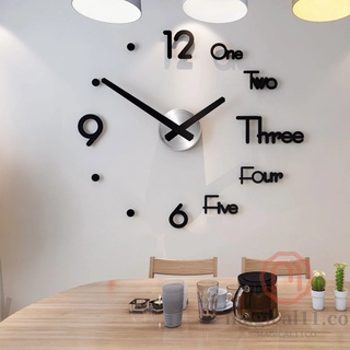 Reloj de diseño moderno Acrílico Moderno Gran Moda DIY Reloj Decoración , Tamaño De Espejo 3D Superficie De Pared Sin Marco Silencio , Para Dormitorio Oficina Hogar Etiqueta Engomada Digital (1)