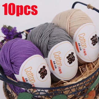 10 Pzs Hilo Para Tejer A Mano Algodón 100 % Suave Peinado Crochet 500g De Colorido Orgánico (1)