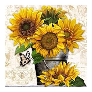 ☊Fou_sunflower broca completa diamante pintura bordado Kits de punto de cruz☊ (3)