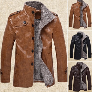 Chamarra de invierno para hombre/chaqueta cálida cálida/manga larga/collar sólido/abrigo para hombre (2)