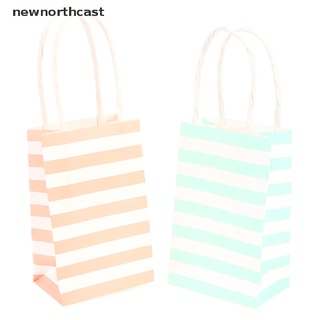 [newnorthcast] 10 bolsas de regalo con rayas de papel, embalaje, galletas de caramelo, regalo, bolsa de regalo