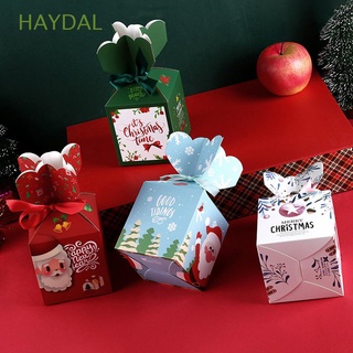 haydal snowflake caja de regalo de fiesta suministros de fiesta suministros de navidad caja de caramelos bolsa de galletas snack bolsa de embalaje santa claus 10x bolsa de papel favor cajas/multicolor