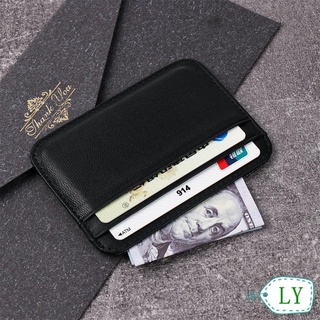 Ly For Man titular de la tarjeta de identificación de piel de oveja genuina cartera de la tarjeta de crédito caso Mini cuero delgado suave bolso