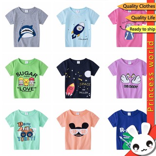 Niños niños niñas algodón Tops verano camisetas para niña ropa Casual 1-5 años ropa de bebé