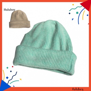 hlb~ lana hilado de lana sombrero de lana de las mujeres caliente al aire libre sombrero de punto amigable con la piel para la vida diaria viajes al aire libre