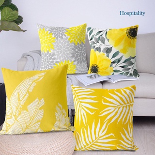 Hospitality - funda de almohada de rayas amarillas de 45 x 45 cm, geométrica, cojín, funda de almohada, cojín, dormitorio, oficina|Funda de almohada