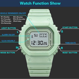 Unisex Multifunctional Digital Watch Waterproof Led Screen (9)