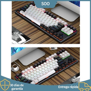 k550 87 teclas teclado mecánico con cable led interruptor de juego teclado mecánico (2)