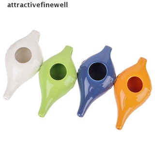 [atractivefinewell] neti olla de limpieza de lavado cambiador de nariz con material de cerámica nasal irrigador oral
