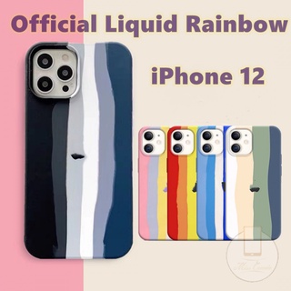 Funda Completa De Silicona Líquida Con Logo iPhone 12 Pro Max 11 6 6S 7 8 Plus XS XR SE 2020 Rainbow Case Cover