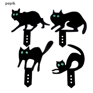 [pepik] gato patio arte decoración césped estacas al aire libre jardín patio trasero decoración acrílico negro gato [pepik]
