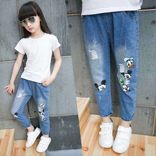 Ropa De Los Niños Niñas Jeans Bebé Estilo Occidental Pantalones Sueltos Medianos Grandes _ Happy Shop (7)
