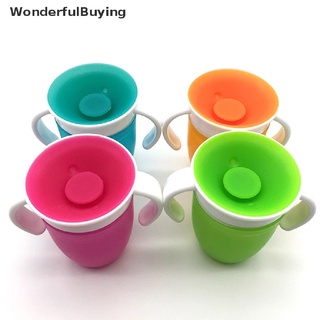 [wonderfulbuying] 360 tazas para beber para aprendizaje de bebés se pueden girar a prueba de fugas para niños, taza de agua caliente