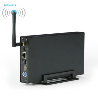 THELAKESA Blueendless Multifuncional WiFi Router 3.5 Pulgadas Disco Duro Gabinete USB3.0 HDD Caso Rj45 Ethernet NAS Net Server
