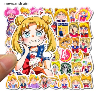 [i] 50 piezas/paquete calcomanías De Pvc impermeables Sailor Moon Para patineta/equipaje
