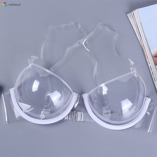 [cod] sexy mujeres 3/4 taza transparente transparente push up sujetador ultrafina correa invisible sujetadores ropa interior