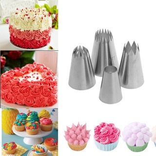 nne. 4Pcs/Set Piping Icing Nozzle Tip Cream DIY Baking Tools For Cake And Pastry Decoration Stainless Steel (2)