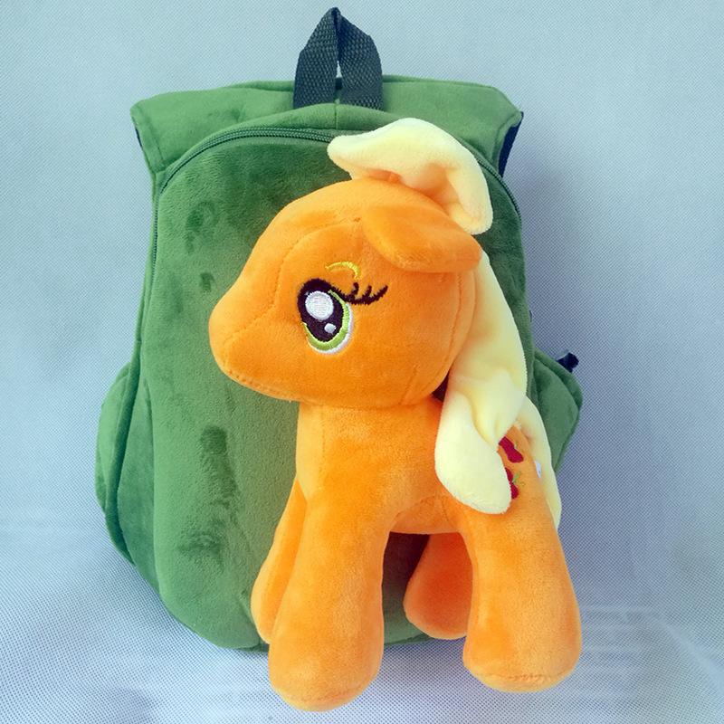 Lindo 3D de dibujos animados Pony caballo escuela mochila niños niños niñas bolsas escolares