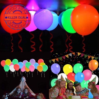 6 globos Mini fiesta de neón Led bombillas lámparas globo linterna accesorios Rave Led Festival C7O8