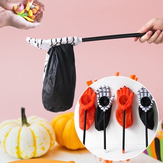 Halloween niños azúcar Props fantasma Festival cráneo mano palma caramelo bolsa de calabaza azúcar almacenamiento de alimentos bolso