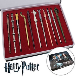 11 unids/set Harry Potter Hermione Voldemort varitas mágicas en caja collar llavero BjFranchise