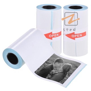 3 rollos de 57 x 30 mm rollo de papel térmico de recibo de papel autoadhesivo sin BPA de larga duración 10 años para impresora térmica de bolsillo impresora fotográfica instantánea