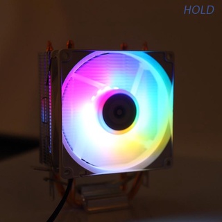 Hold ColorfulRGB CPU enfriador chasis radiador 2 Heatpipes CPU enfriador de aire 92mm PWM ventilador