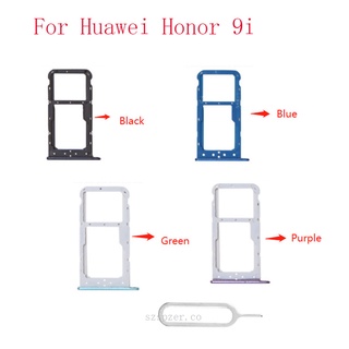 Soporte de tarjeta SIM para Huawei Honor 9i Adaptador de ranura para bandeja de tarjeta SIM Piezas de repuesto