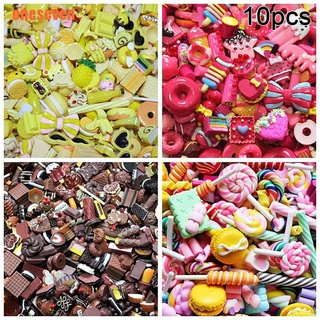 [ven] 10 pzs mini juego de comida/pastel/galleta/ donuts/teléfono móvil miniatura acce