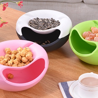Double Layer Melon Seed Dish Dry Fruit Basket Takes Melon Seed Magic Ware (8)