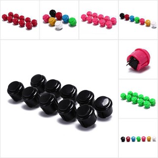 Frf 10 pzs botones pulsadores de 24 mm para juegos de arcade/piezas de 7 colores