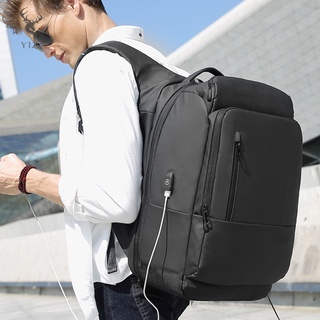 Y1zj mochila de viaje para portátil repelente al agua mochila funcional con puerto USB
