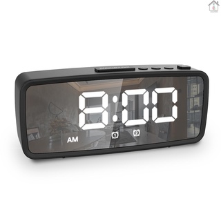 Despertador Digital Led pantalla 5.1 pulgadas 3 niveles Dimmer Modo oscuro alarma dual con Soneca 12/24h alarma Digital