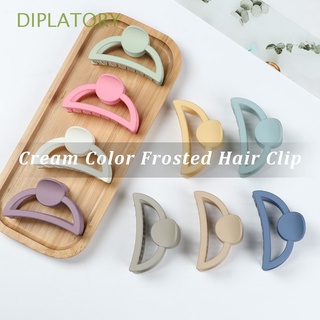 diplatory moda horquilla dulce accesorios para el cabello esmerilado clip de pelo crema color sólido plástico niñas cabeza clip