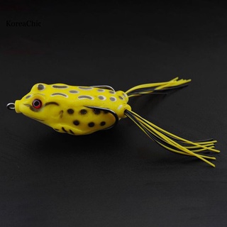 <koreachic> 5 unids/Set 6cm señuelo realista Artificial en forma de rana cebo para peces (2)