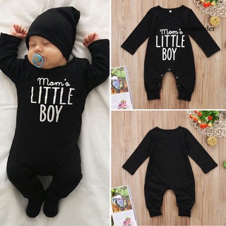 Nice_Mom\'S Little Boy letra impresión bebé bebé niño mameluco mono ropa (3)
