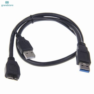 Adaptador de Cable HDD USB 3.0 macho Dual A A Micro B USB 3.0 Y de alta velocidad