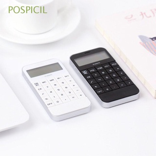 pospicil portátil electrónico estudiante blanco dígito calculadora oficina escuela mini bolsillo promocional barato negro/multicolor