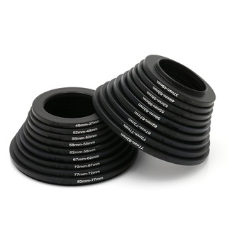 18Pcs lente adaptador filtro paso hacia arriba + anillos de paso hacia abajo conjunto de 37 mm-82 mm + 82 mm-37 mm