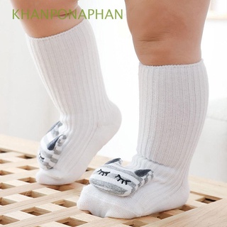 khanponaphan 1-3 años de edad calcetines de bebé antideslizante suela recién nacido piso calcetines mantener caliente invierno animal niño de algodón suave de dibujos animados