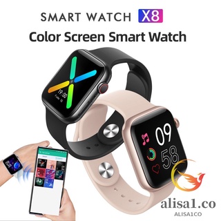 reloj inteligente cargando X8 Bluetooth llamada frecuencia cardíaca presión arterial reloj impermeable PK IWO W16 T55 T500 x7 For Apple iphone Android