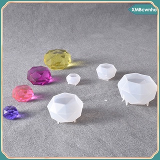 CHARMS molde de silicona de diamante con efecto de espejo, moldes de resina epoxi herramientas de manualidades diy, para hacer fundición de resina, colgantes de diamante, vela en forma de diamante (4)
