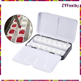 Empty Watercolor Tins Box Palette Paint Case, Small Colorful Tin with 14 Pcs